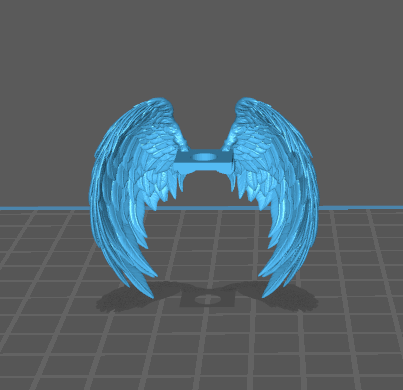 Building toy place holder angel like wings