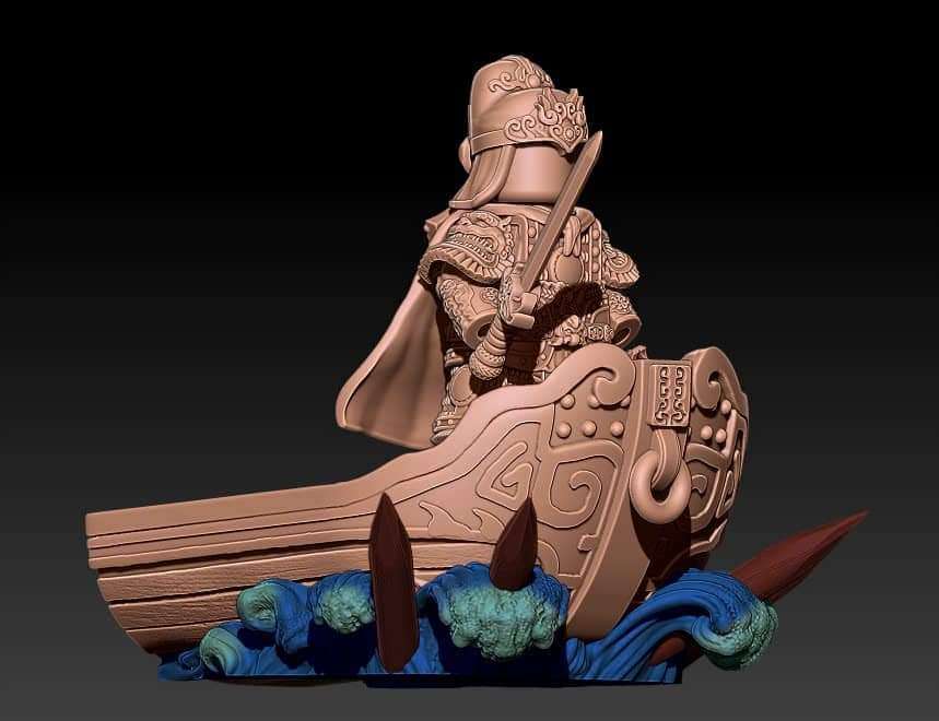 ***Pre order item!**** chinese warrior on boat 2