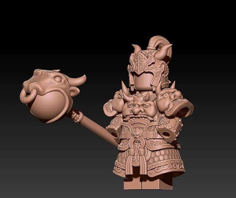 ***Pre order item!**** chinese warrior with bull weapon