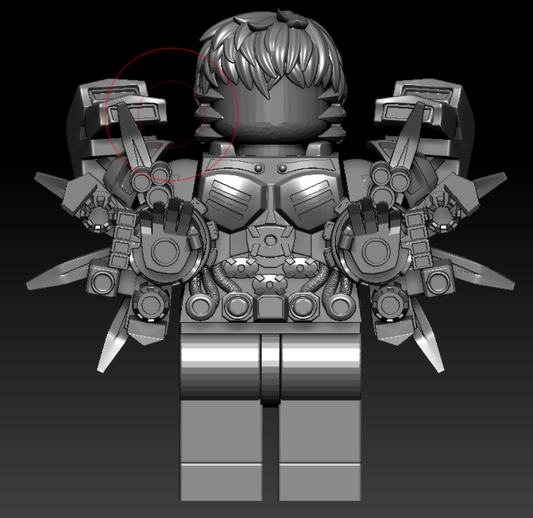 Custom 3D printed building toy single hit man android!