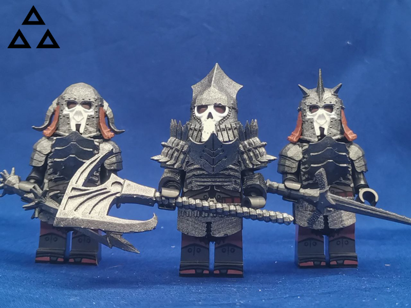 Reaven block skull knight painted minifigures!