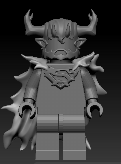 Building toy place holder horned S variant villain!