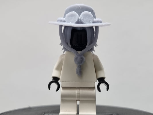 Lego compatible custom 3D printed flaiming brohter guy hair and hat!