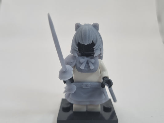 Custom lego compatible 3D printed girl with cat ears!
