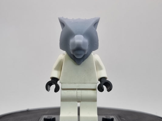 lego compatible 3D printed wolf head!