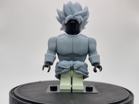 lego compatible 3D printed buffed guy with spikey hair!