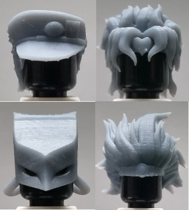 Lego compatible 3D printed custom bizzare hairpack!