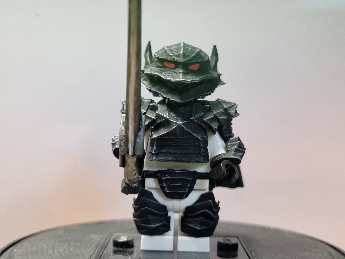 Building toy painted custom 3D printed dog armor set