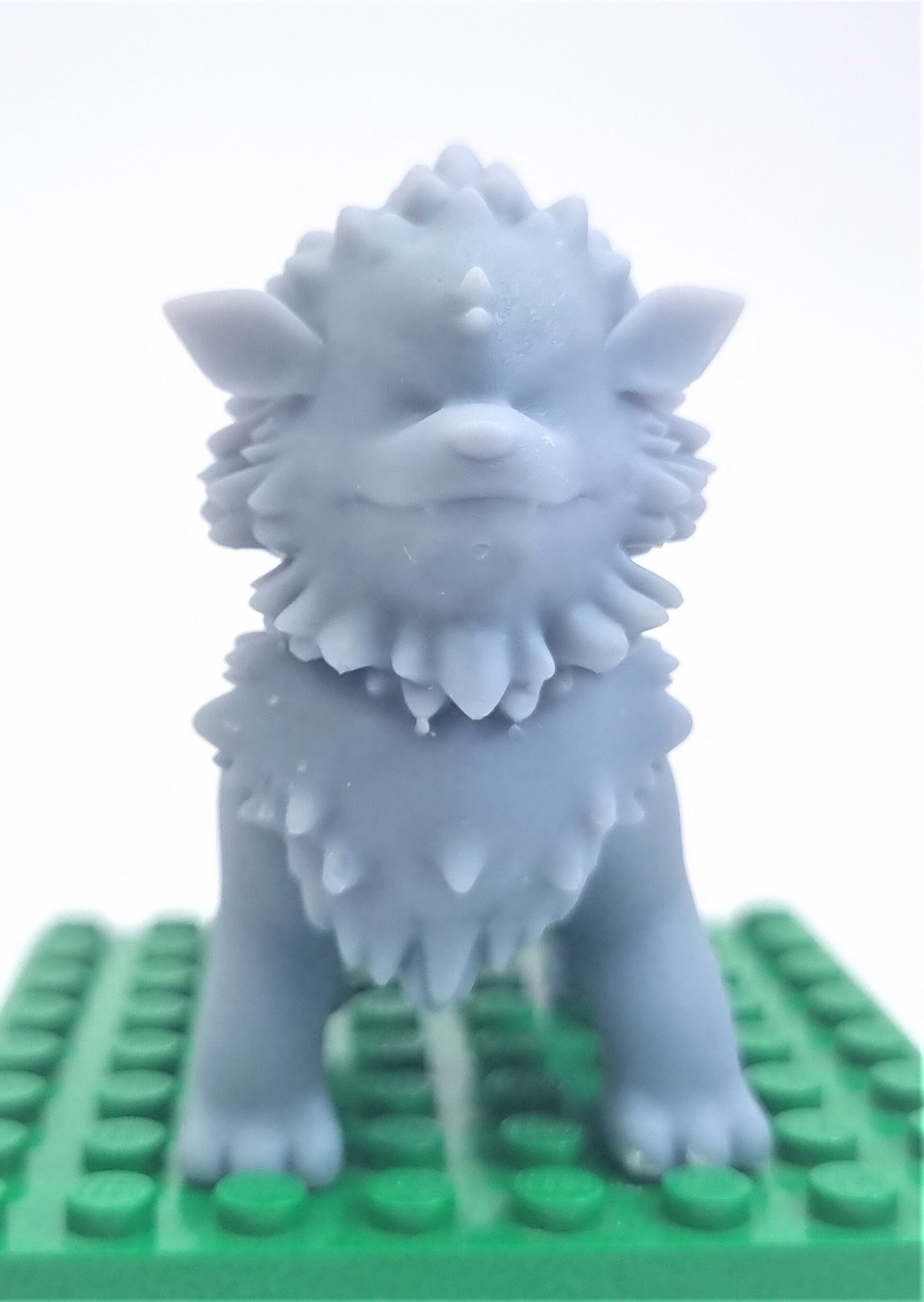 Building toy custom 3D printed fire wolve!