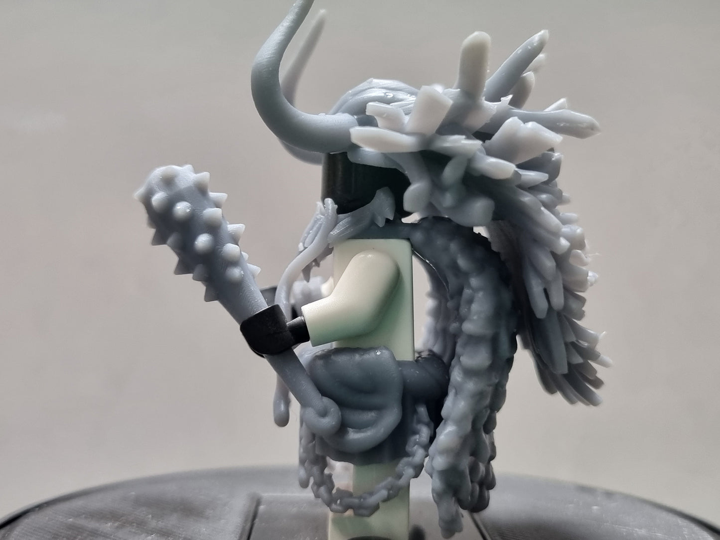 Building toy custom 3D printed small dragon bull armor set