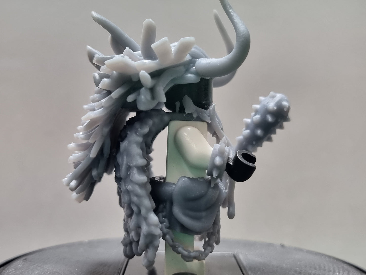 Building toy custom 3D printed small dragon bull armor set