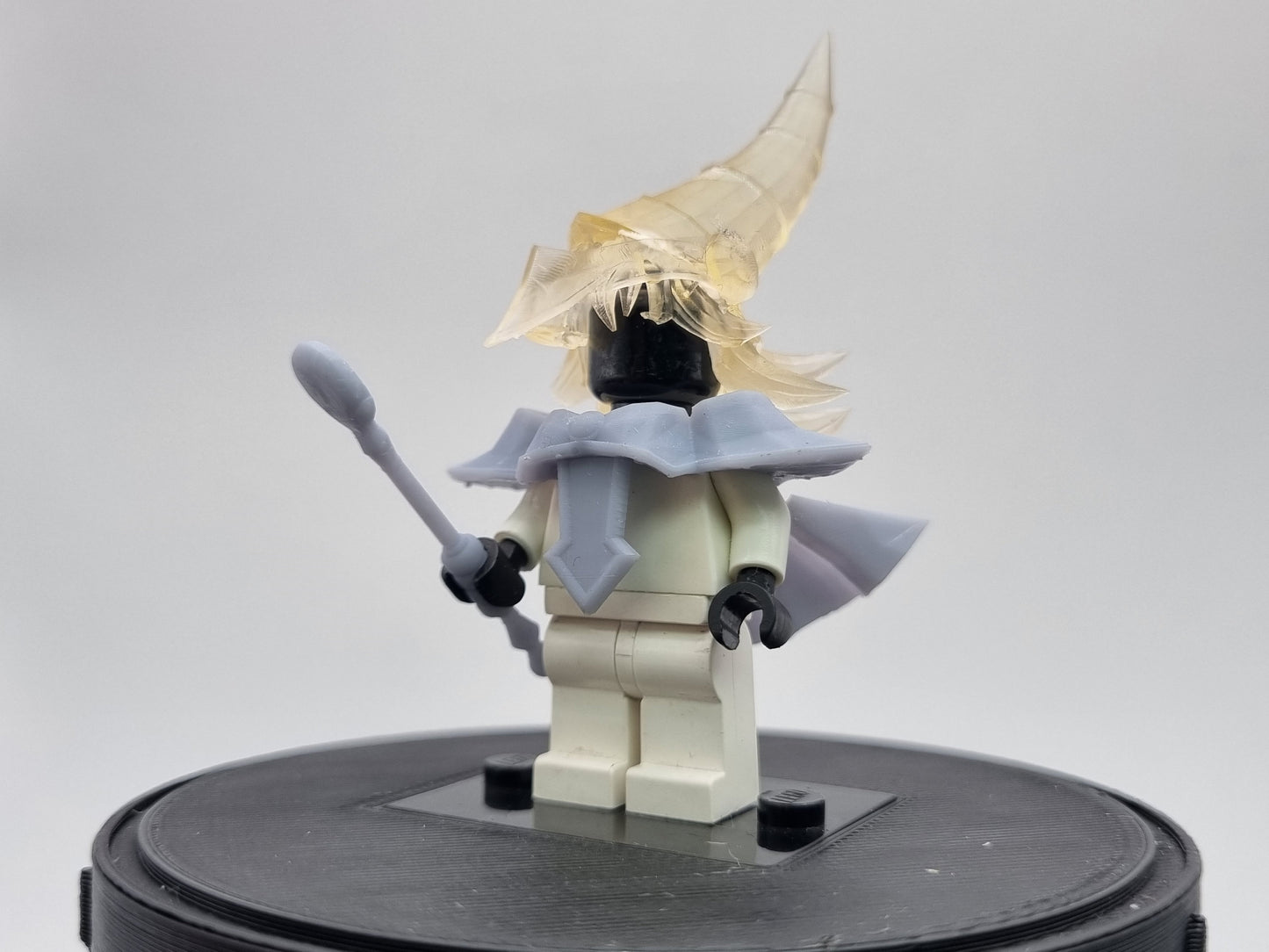 Building toy custom 3D printed female monster sorcerer