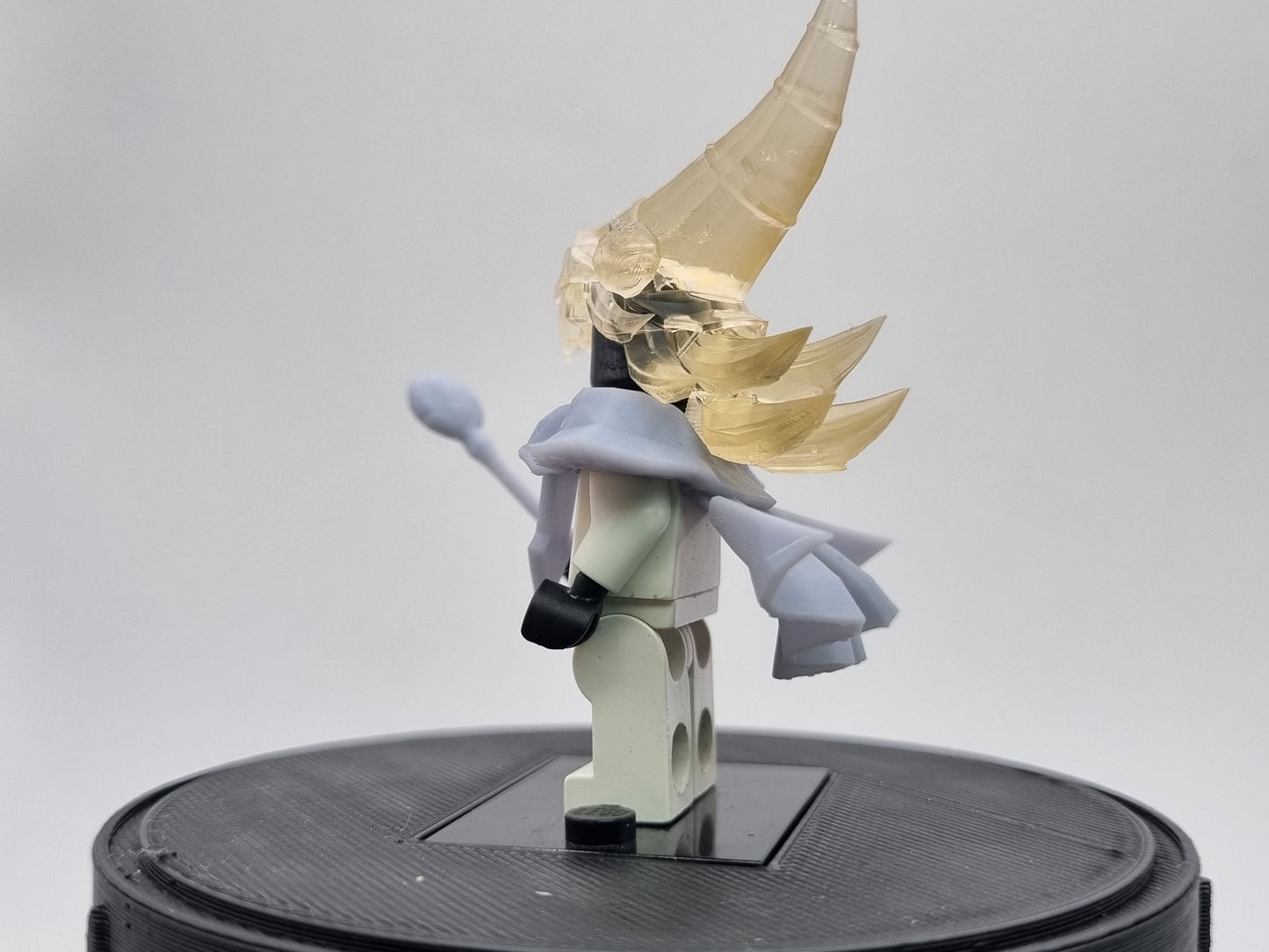 Building toy custom 3D printed female monster sorcerer