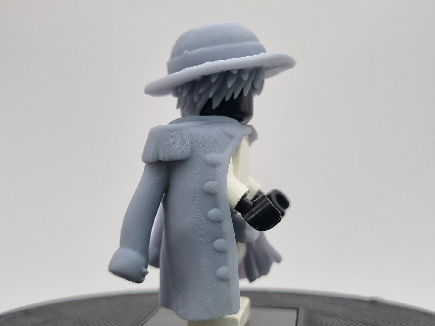 Building toy custom 3D printed rubber pirrate captain with cloak!