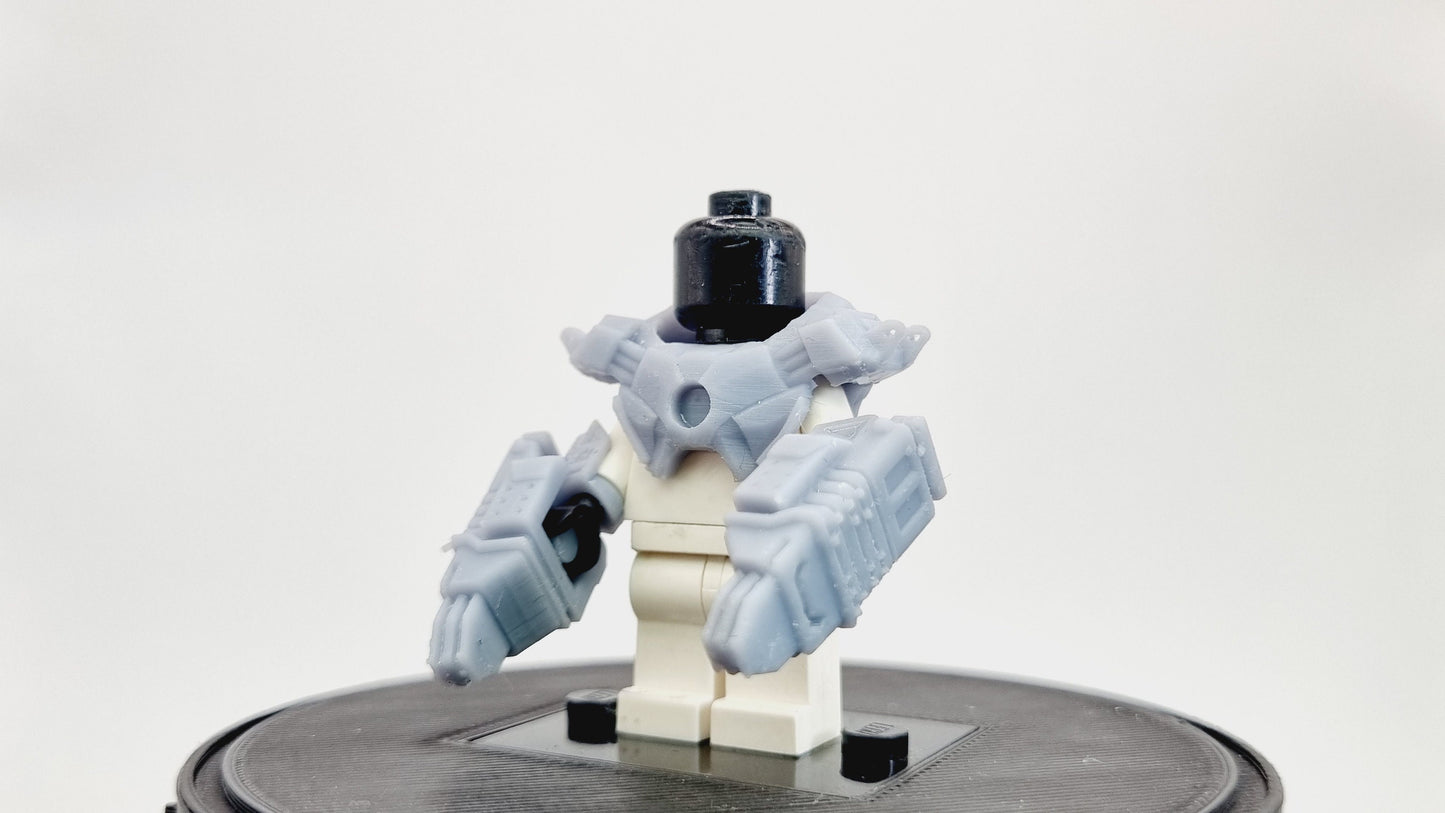 Building toy robot superhero suit with drills!