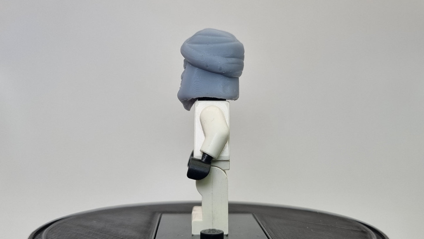 Building toy 3D printed angry turban helmet