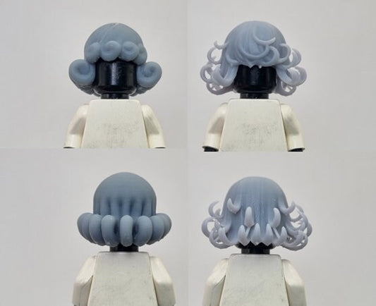 Building toy 3D printed single hit man wind girl hairpiece!