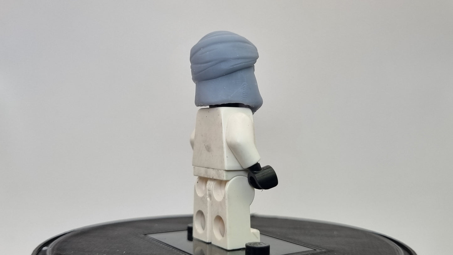 Building toy 3D printed angry turban helmet