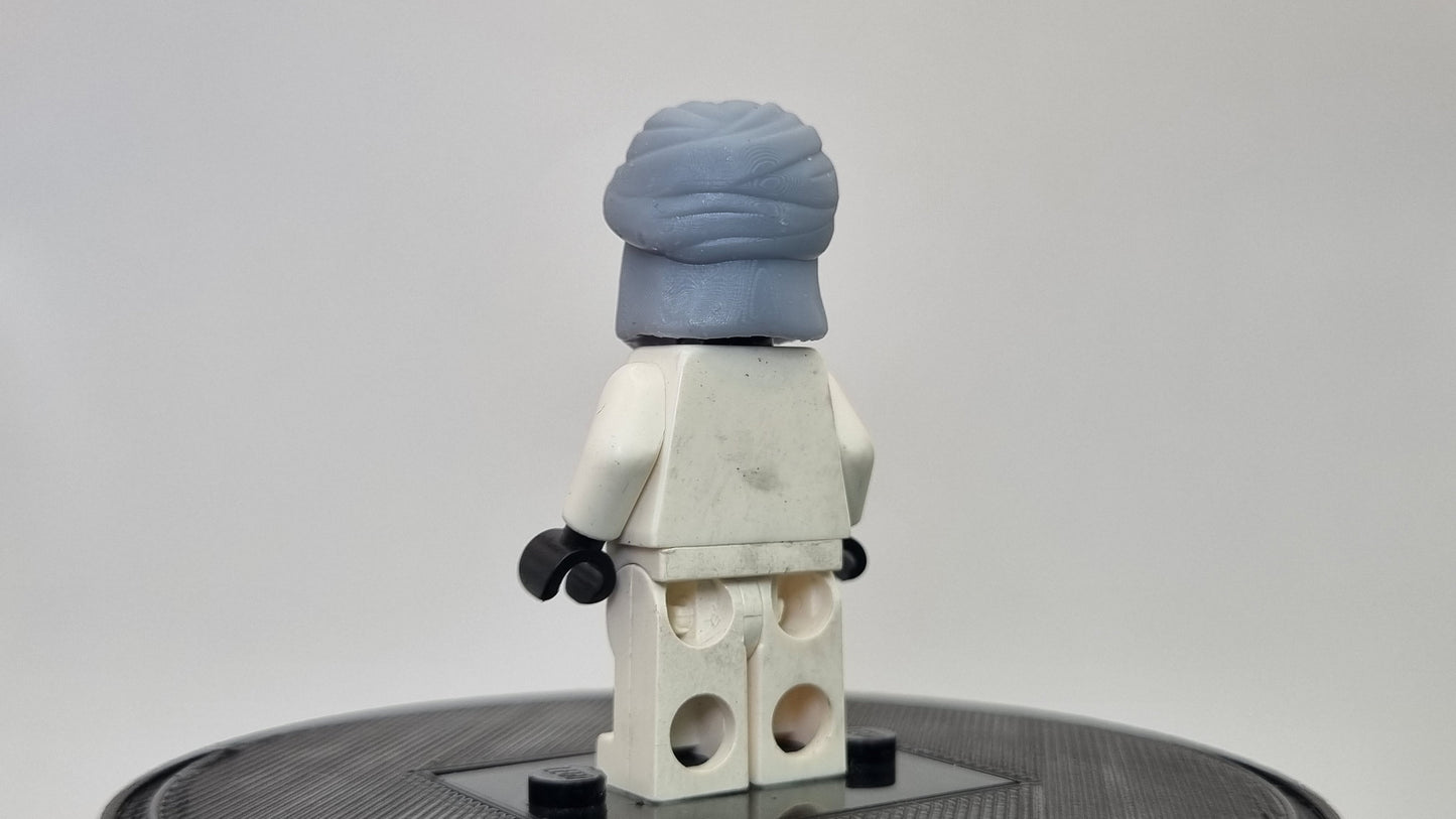 Building toy 3D printed angry turban helmet