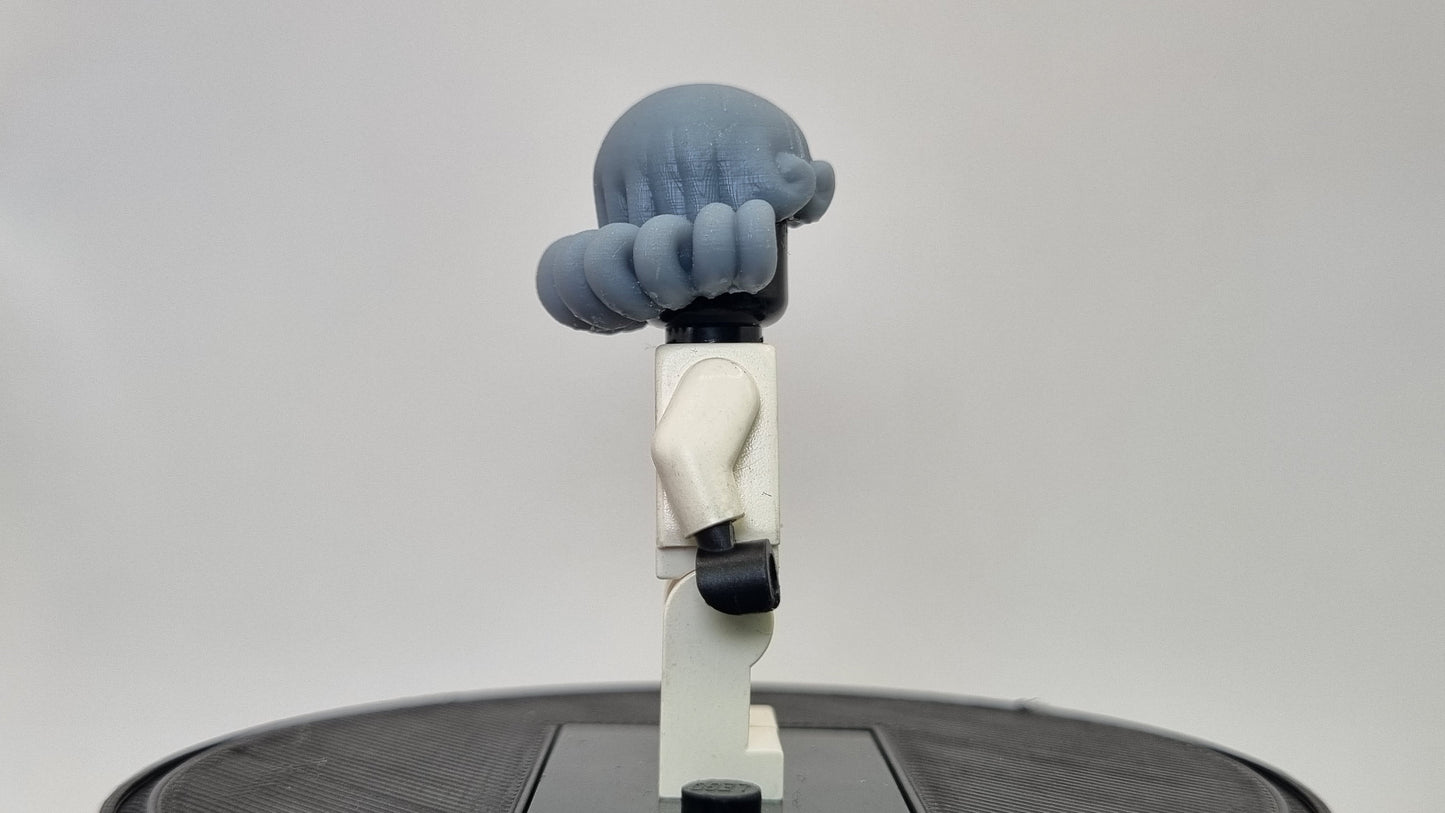 Building toy 3D printed single hit man wind girl hairpiece!
