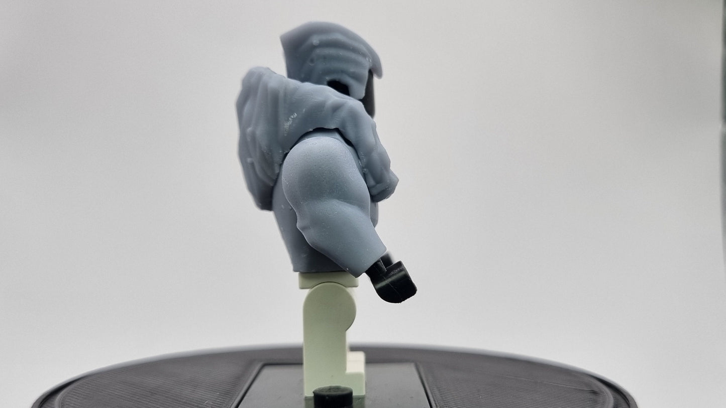 Building toy custom 3D printed buffed ancient cat villain!