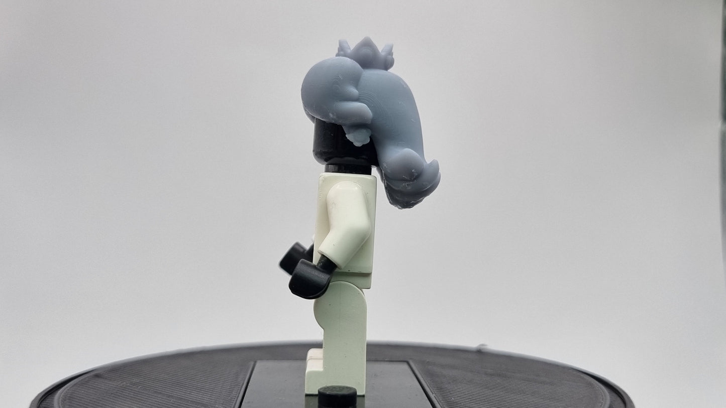 Building toy custom 3D printed royal hair piece 1