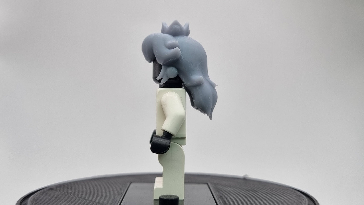 Building toy custom 3D printed royal hair piece 2