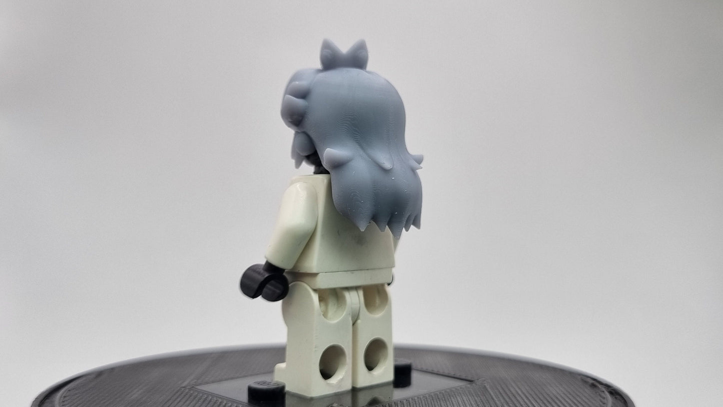Building toy custom 3D printed royal hair piece 2