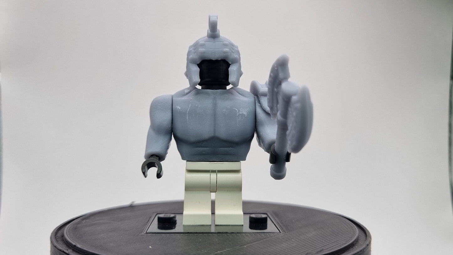 Building toy custom 3D printed buffed super hero gladiator!