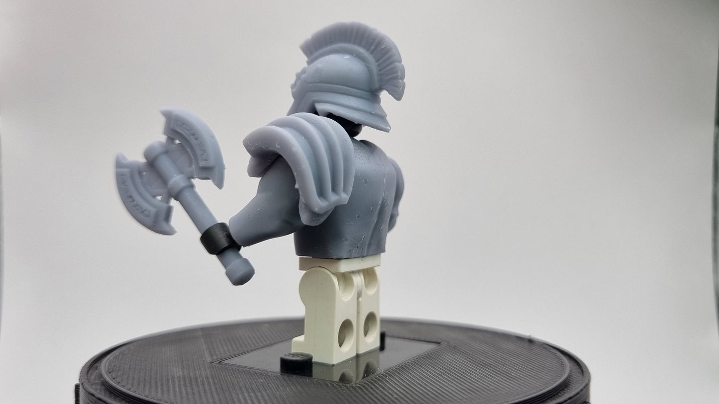 Building toy custom 3D printed buffed super hero gladiator!
