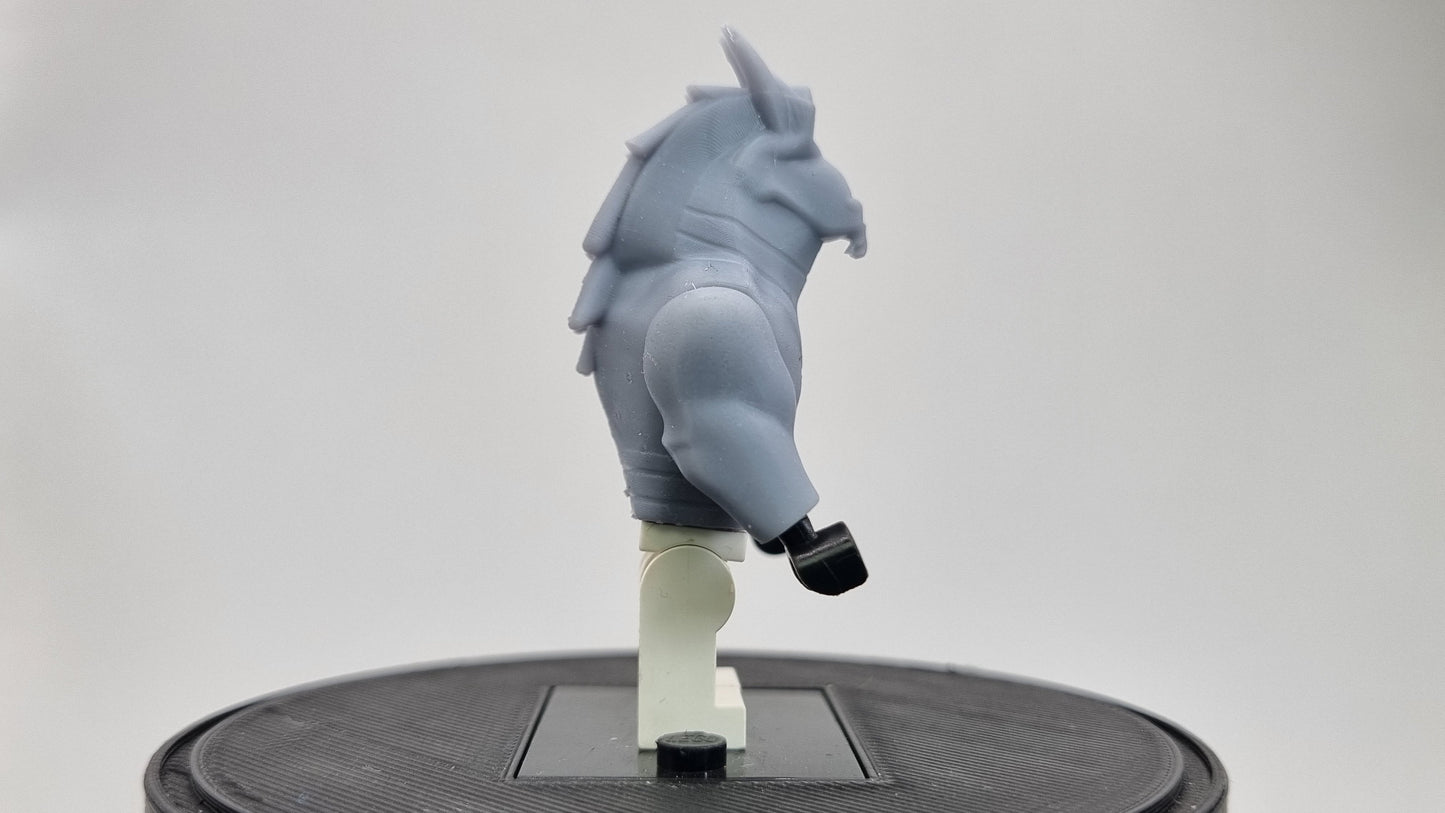 Building toy custom 3D printed teen super hero buffed bull!