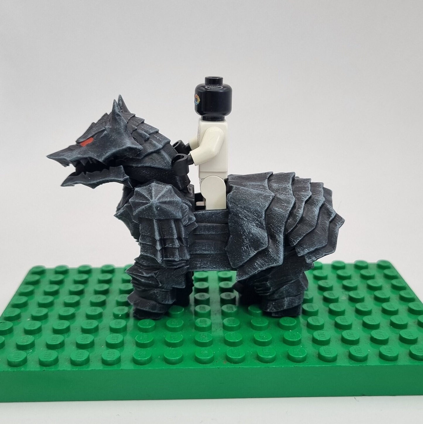 Building toy custom 3D printed painted armored horse!