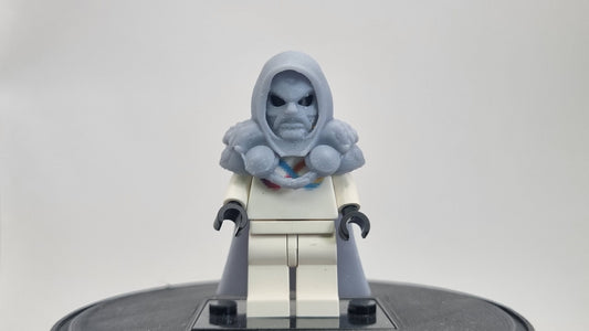 Custom 3D printed building toy evil guy with mask and cape!