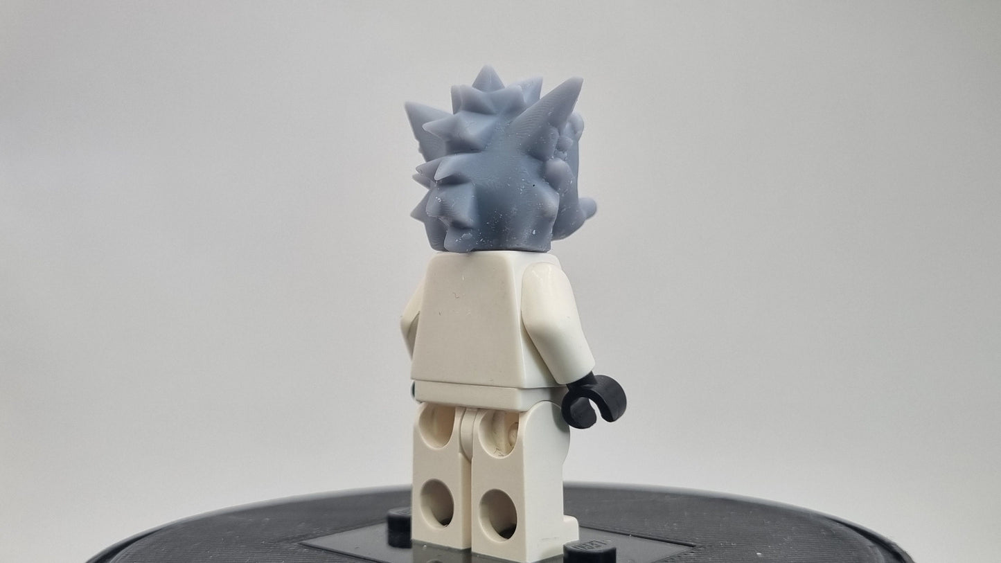 Custom 3D printed building toy spinning dog head!