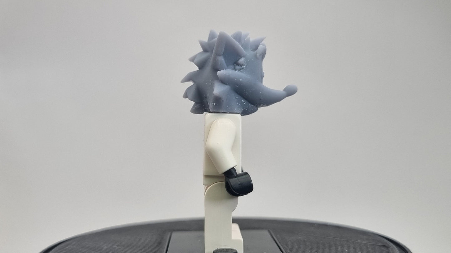 Custom 3D printed building toy spinning dog head!