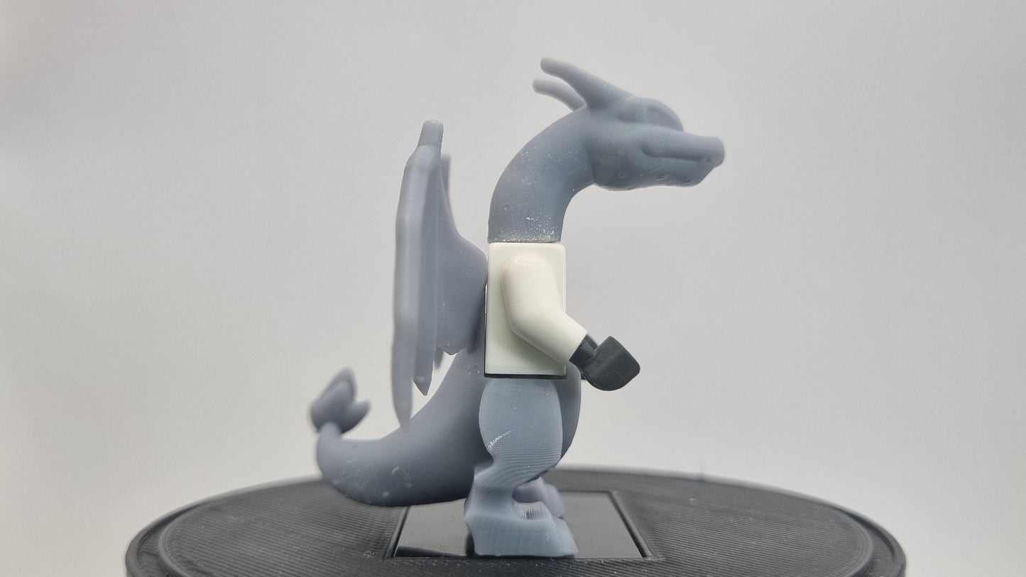 Custom 3D printted building toy animals to catch minifigure dragon!