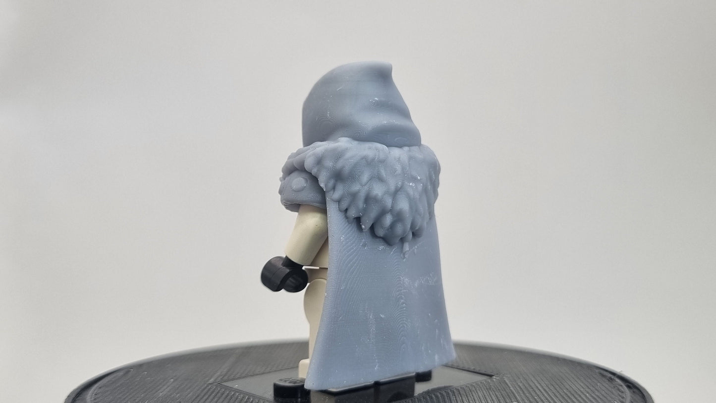 Custom 3D printed building toy evil guy with mask and cape!