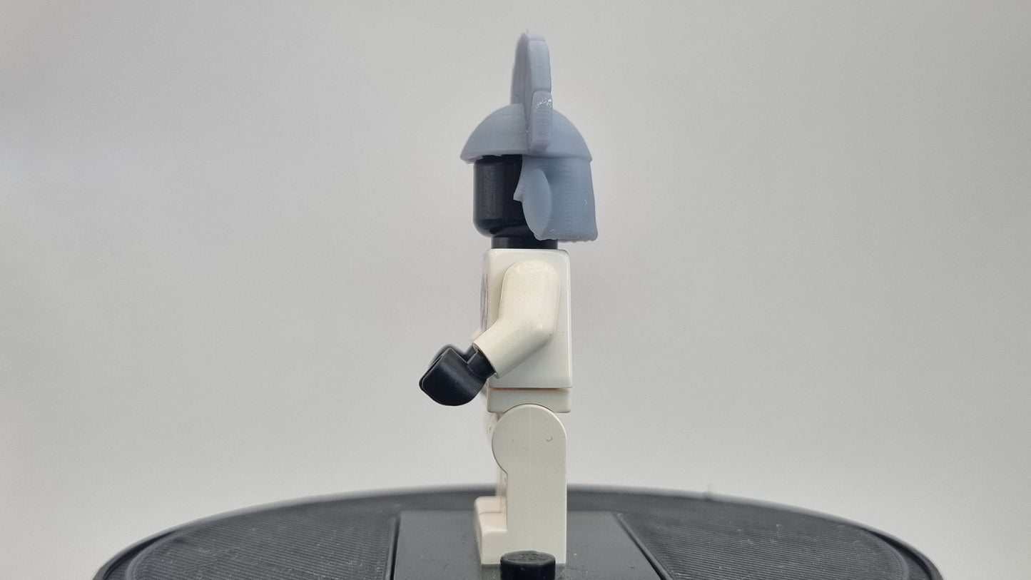 Custom 3D printed building toy king without money hairpiece!