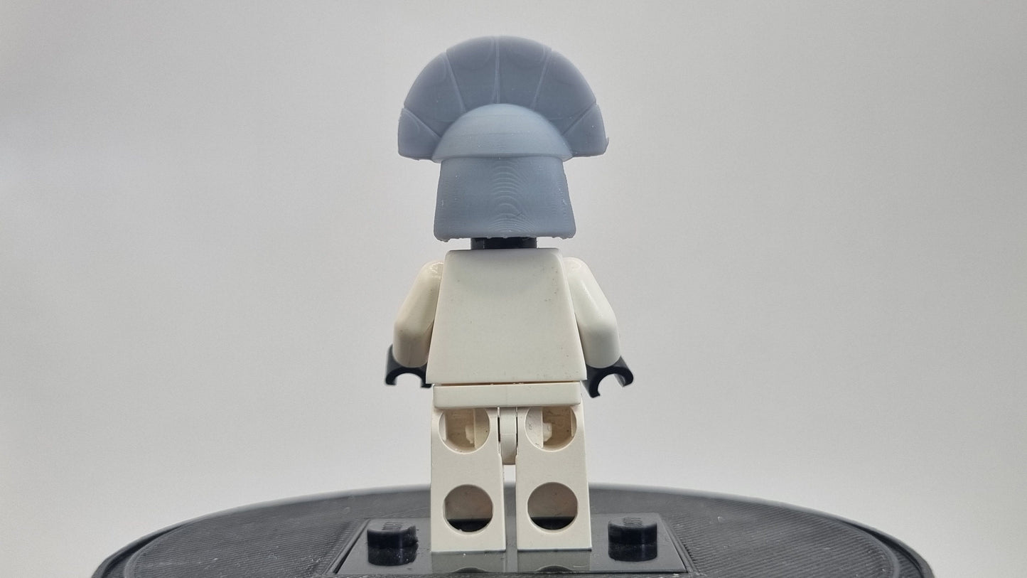 Custom 3D printed building toy king without money hairpiece!