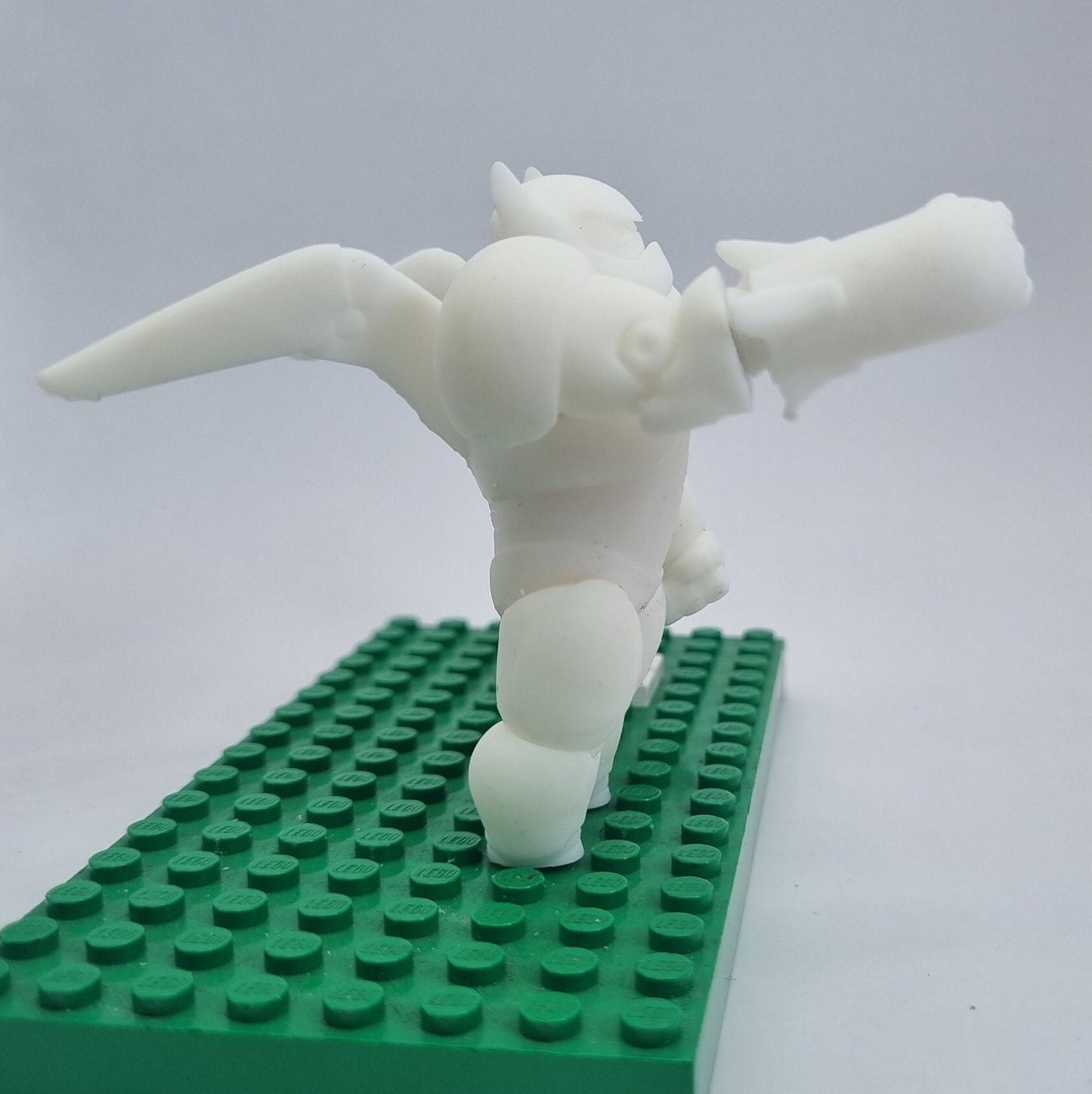 Custom 3D printed building toy big white marshmallow balloon character with armor bigfig!