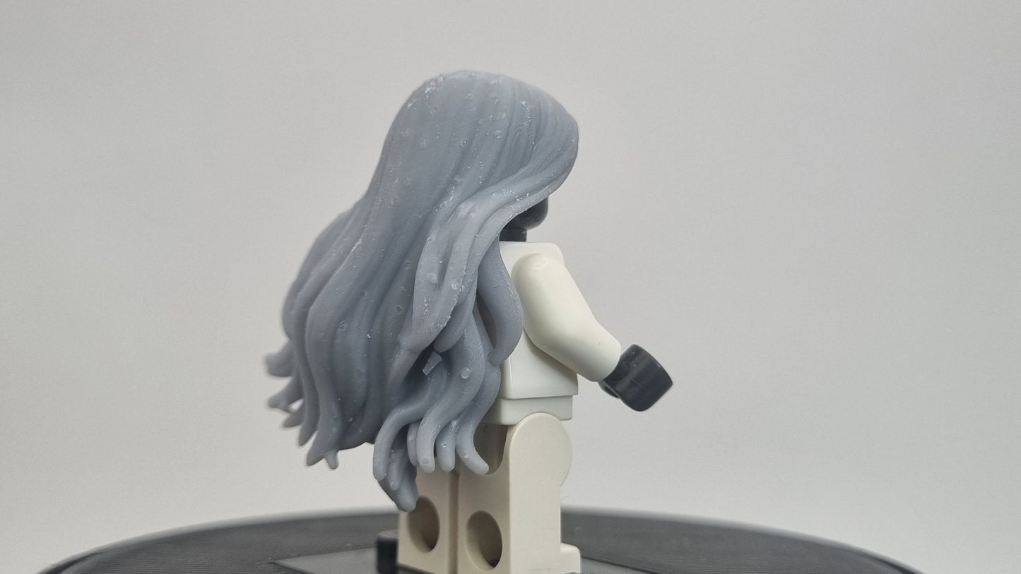 Custom 3D printted building toy superhero witch hair!