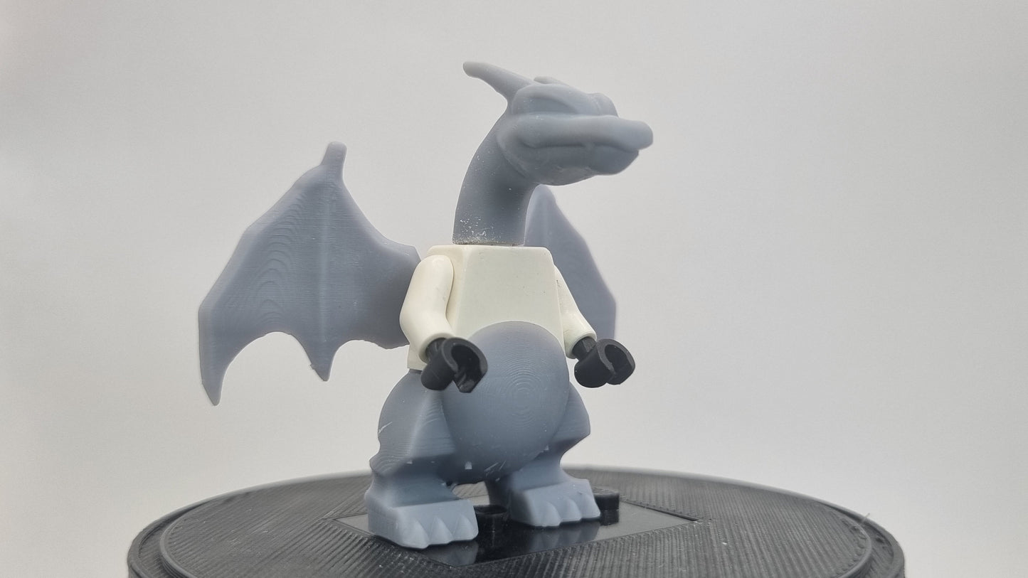 Custom 3D printted building toy animals to catch minifigure dragon!