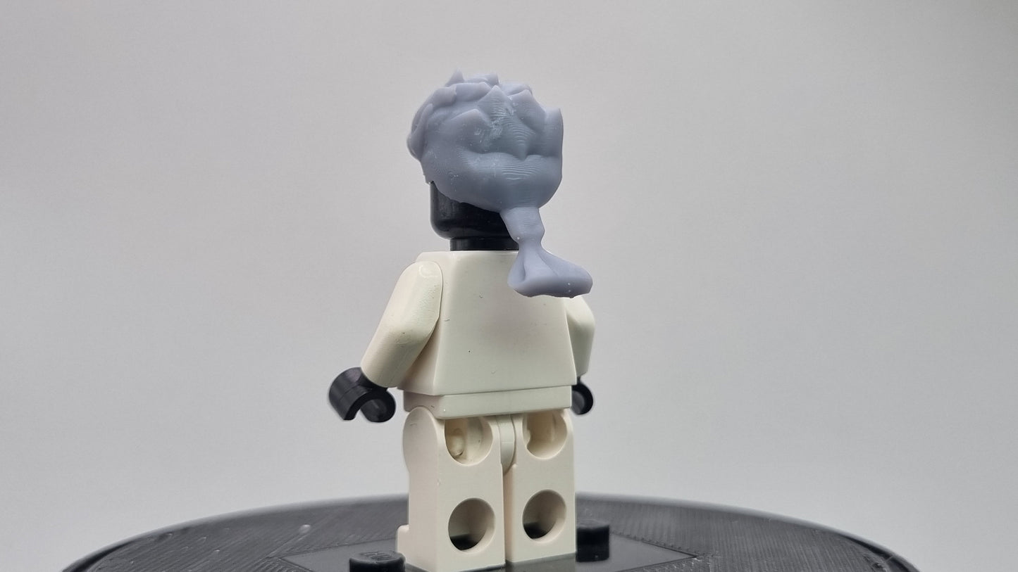 Custom 3D printted building toy weird story curly hair!