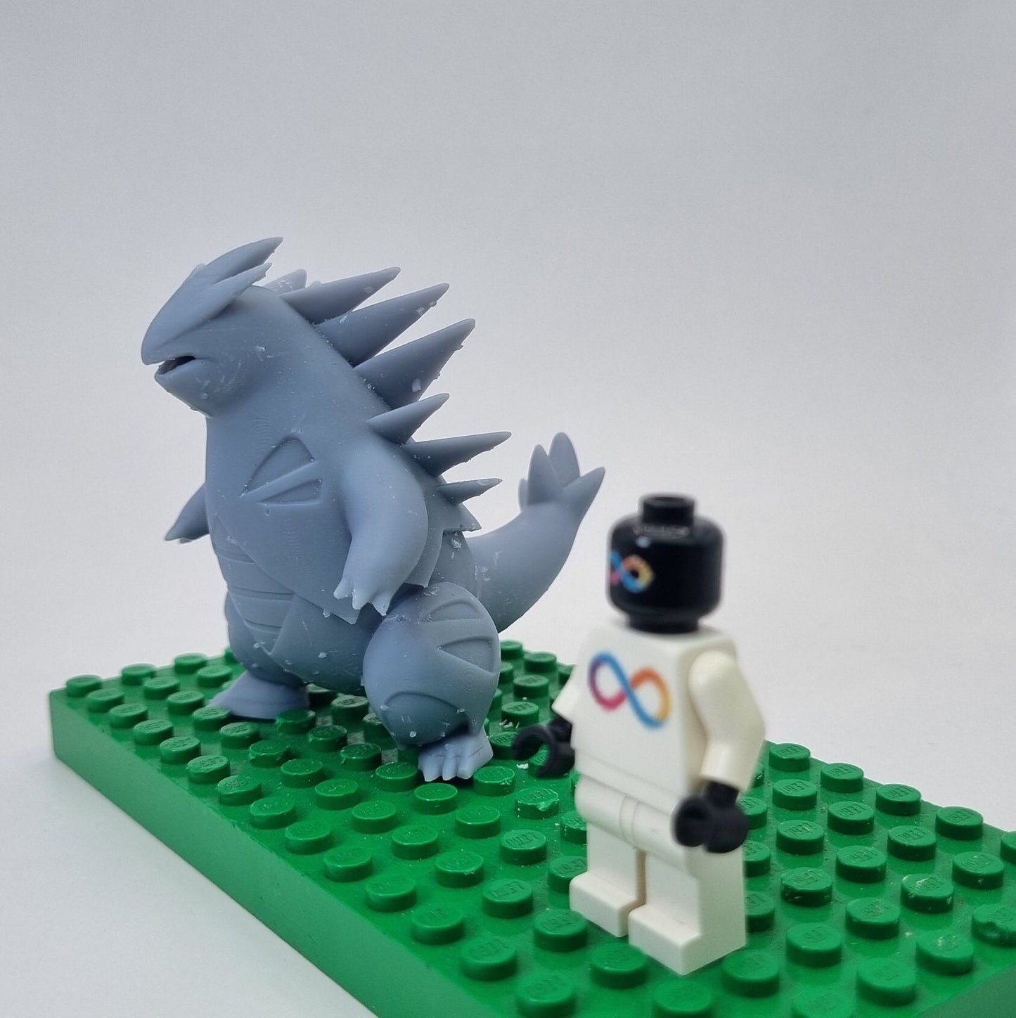 Building toy custom 3D printed animal to catch spikey dinosaur!