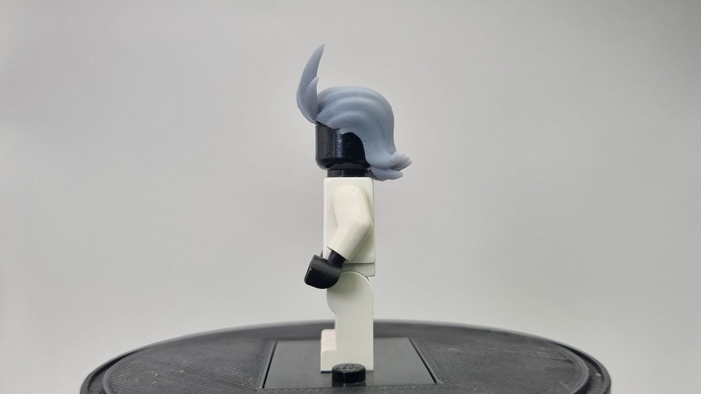 Custom 3D printed building toy buffed guy hairpiece!