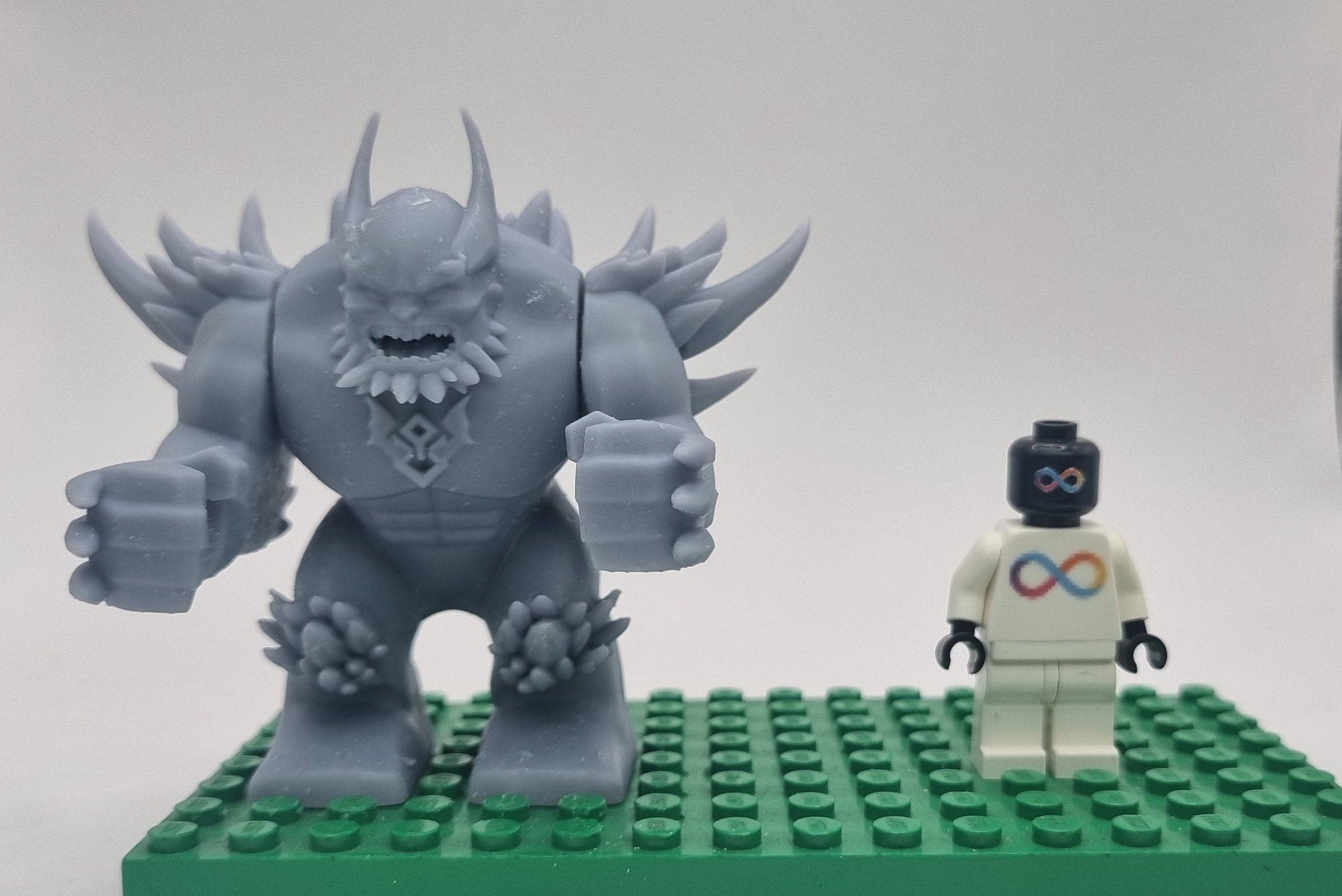 Custom 3D printed building toy spiky bigfig Limitless Minifigures