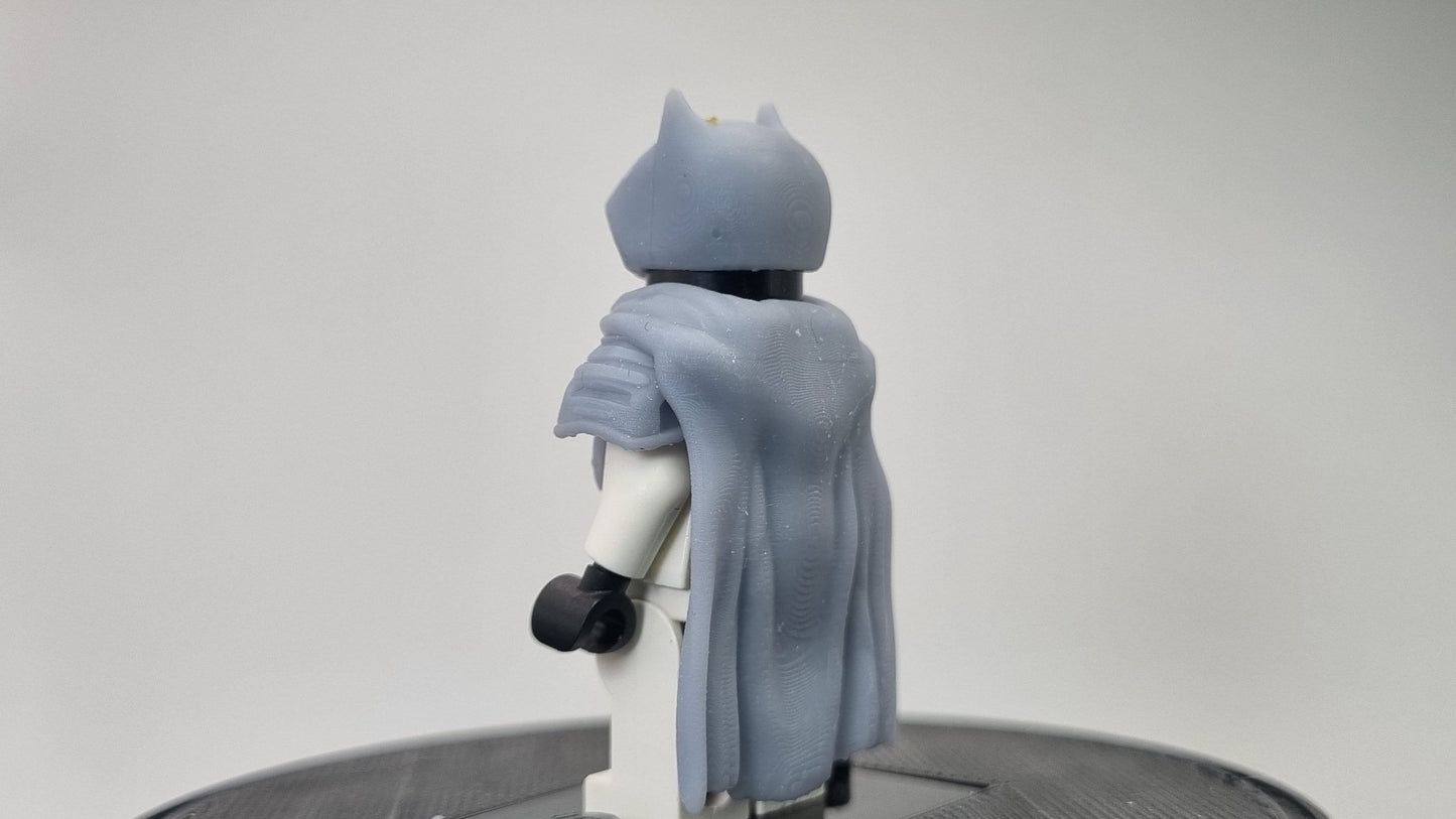 Custom 3D printed building toy very dark day with cape!