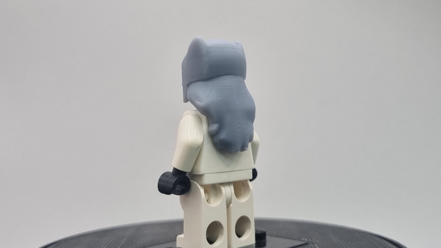 Custom 3D printed building toy angy girl with mask super hero!