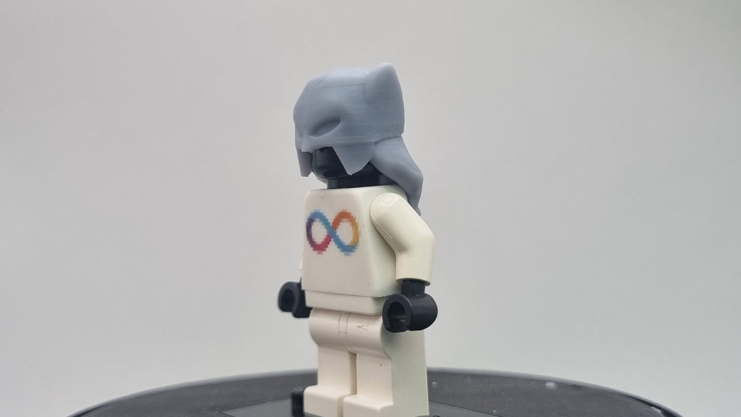 Custom 3D printed building toy angy girl with mask super hero!