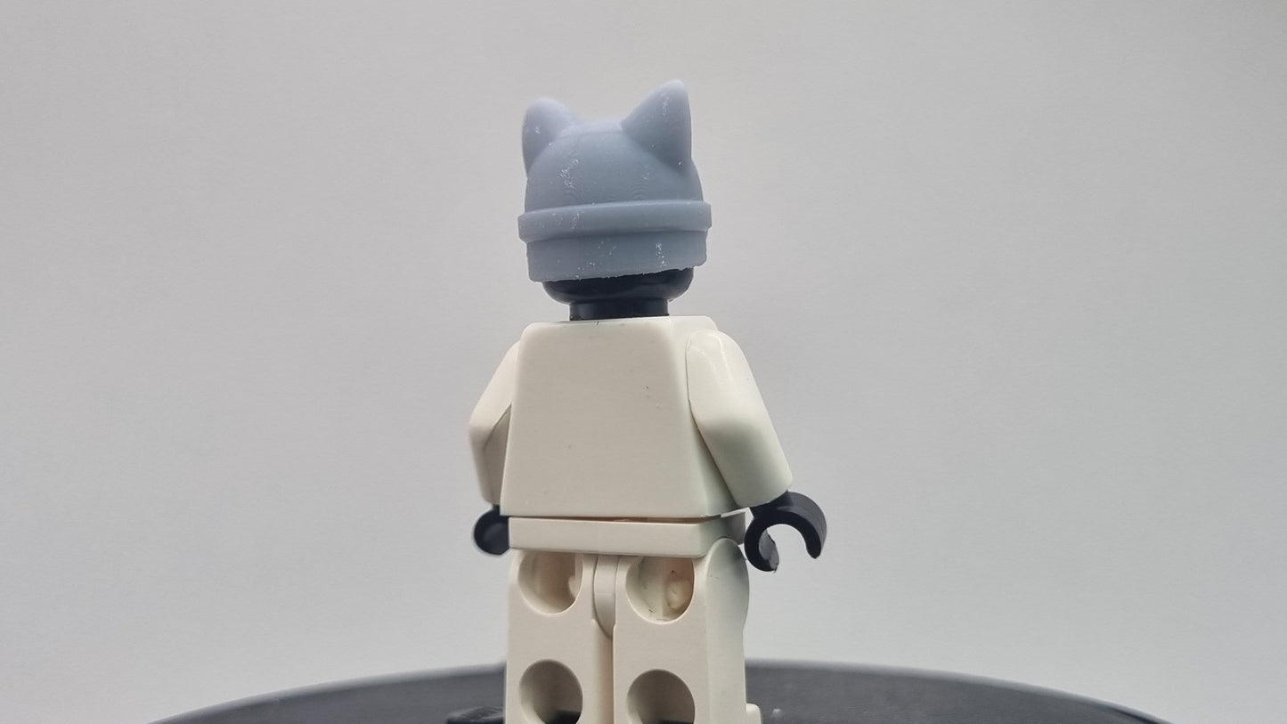 Custom 3D printed building toy super hero with cat ears!